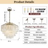 ALOADECOR 6-Light 22" Glam Coastal Capiz Tierd Chandelier 4-Tier Vintage Natural Seashell Hanging Light - 4 of 4