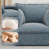38"/94"W 1/3/4-Seater Chenille Sofa Cloud Sofa Accent Chair Armchair Comfortable Seating with Pillows-ModernLuxe - 4 of 4