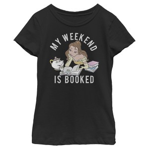 Girl's Beauty and the Beast Belle My Weekend Is Booked T-Shirt - 1 of 3
