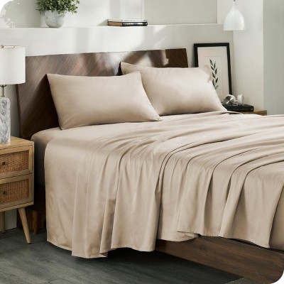 400 Thread Count Organic Cotton Sateen Bed Sheet Set by Bare Home
