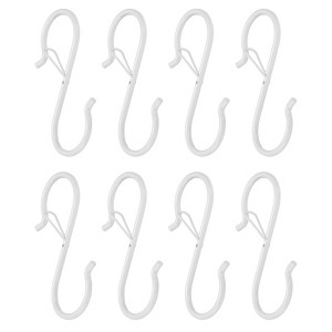 Unique Bargains Plants Metal S-shaped Hooks and Hangers with Safety Buckle 8 Pcs - 1 of 4