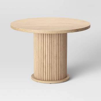 Trumbull Round Pedestal Dining Table with Fluted Base - Threshold™