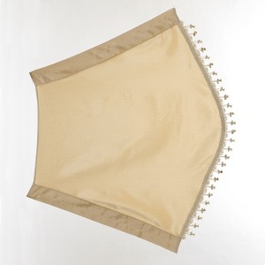 Kate Aurora Ultra Lux Faux Silk Regency Crinkle Rod Pocket Semi Sheer Crystal Beaded Window Valance - 1 of 4