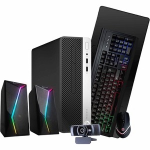 HP ProDesk 600G4 Desktop Computer | Hexa Core Intel i5| 16GB DDR4 RAM | 250GB NVMe + 500GB SSD|Keybrd&Mouse|Speaker|Webcam|Windows 11 Pro |Refurbished - 1 of 4