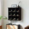 Cheung's Cheungs Dael Wooden 9 Cubby Wall Shelf - Black FP-4120BK - 4 of 4