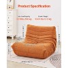 VEVOR Bean Bag Chair, L-Shaped Bean Bag Chair with Soft Armrests and Storage Pocket, 25D Memory Foam Filled with Soft Teddy Velvet Cover, Brown - 3 of 4