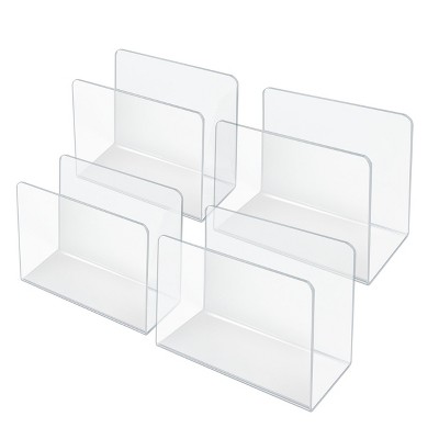 Clear Acrylic Medium Rectangular Pedestal File Holder