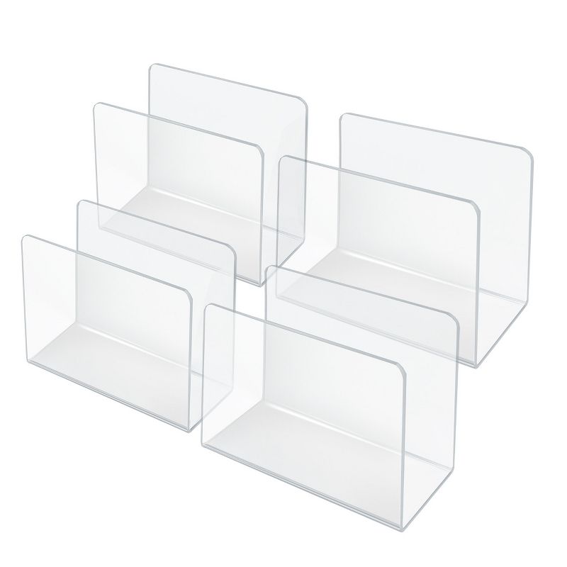 Azar Displays Clear Acrylic Desk File Holder- Medium, 4-Pack, 3 of 10