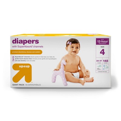 Diapers Giant Pack Size 4 - 148ct - up & up™
