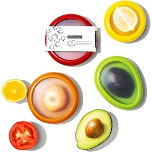 Avocado Saver and Tomato Holder - Set of 4 Reusable Storage Containers for Fridge - Ideal for Garlic, Onions, Lemons, and Potatoes - 1 of 4