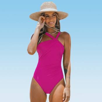 Women's Brazilian Obsession Asymmetrical Neck Tummy Control One Piece Swimsuit - Cupshe