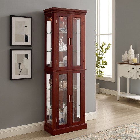 Walnut deals curio cabinet