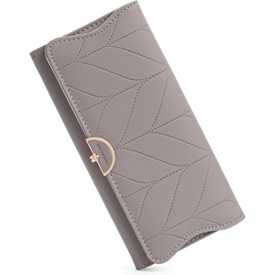 BEAFUP Leather Wallet for Women,Trifold Womens' RFID Blocking Wallet Clutch with Zipper Coin Pocket for Everyday Use, Travel & Business