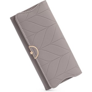 BEAFUP Leather Wallet for Women,Trifold Womens' RFID Blocking Wallet Clutch with Zipper Coin Pocket for Everyday Use, Travel & Business - 1 of 4