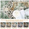 Non-Slip Machine Washable 2x3 Vintage Print Area Rug, Distressed Low Pile Entryway Doormat for Kitchen Bathroom Bedroom, Taupe - 4 of 4