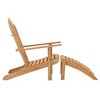 vidaXL Adirondack Chair with Footrest Solid Teak Wood - 3 of 4
