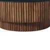 Royal Hampton Coffee Table | 34" Round Black Top | Brown Mango Wood Fluted Plinth Base - 4 of 4