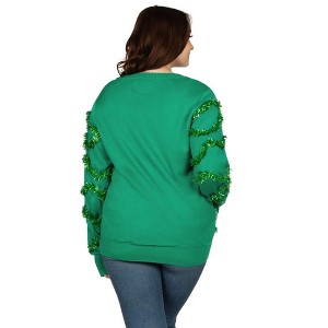Tipsy Elves Women's Gaudy Garland Cardigan - Holiday Festive Sweater - 1 of 2
