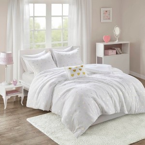 Sapphtopaz 3 PCS/4PCS Metallic Printed Plush Comforter Set,Bed Set with 1 Comforter,1 Throw Pillow,1/2 Shams,Sheet Set Machine Washable - 1 of 4