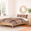 Emanuela Carratoni Tartan Theme on Pink Duvet Cover + Pillow Sham(s) - Deny Designs - 2 of 4