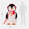 Best Choice Products 5ft Lighted Pop-Up Penguin, Large Yard Outdoor Christmas Decoration w/ LED Lights - Red and White - 2 of 4