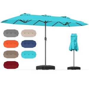 Tangkula 13FT Double-sided Patio Umbrella w/ Crank Handle Umbrella Base Safety Lock - 1 of 4
