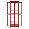 FONTOI Curio Display Cabinet, Display Cabinet, Six-Tier Glass Showcase with Adjustable Shelves for Collection, Cherry, 11.81"*70.08"*23.62" - 2 of 4
