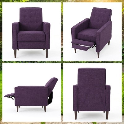 Modern Recliner Chair, Upholstered Lounge Armchair with Button-Tufted Backrest and Padded Seat for Living Room or Bedroom – Koiai