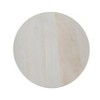 The Urban Port 20" Side End Table Mango Wood Drum Top Classic Washed White - 4 of 4