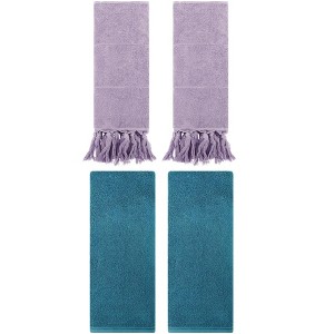 REGALWOVEN 4 Pcs Cotton Bathroom Hand Towels - 1 of 4