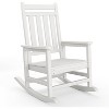 Acekool 2-Piece Outdoor Rocking Chair Set – HDPE Weather-Resistant Adirondack Rockers with Wood Texture, 380 lbs Capacity, Black - 4 of 4