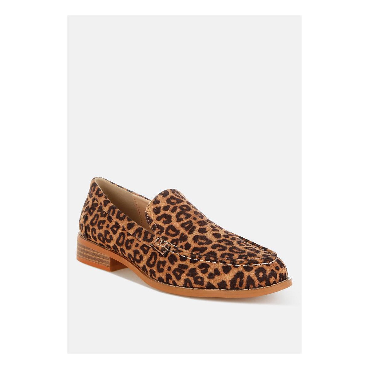 Женские туфли Rag & Co Womens Cacani Leopard Print Heeled Loafers 9 — фото 2