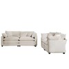 2-Piece Corduroy Living Room Sofa Set (Two 2-Seaters) - 4 of 4