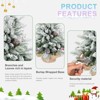 NAYSAYE Christmas Tree Stand 3FT Tree 355 Tips with Burlap Base for Christmas Decorations, White and Green, 25"*36"*3.74" - 4 of 4