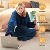 Inhand Gray Fuzzy Wearable Hoodie Blanket - Oversized Cozy Polyester Sweatshirt for Women, One Size Fits All - The Perfect Warm Gift - 3 of 4