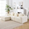 NicBex Modular Sectional Sofa,L-Shape Upholstered Cloud Couch with 3 Pillows for Living Room,Apartment,Office,Beige - 2 of 4