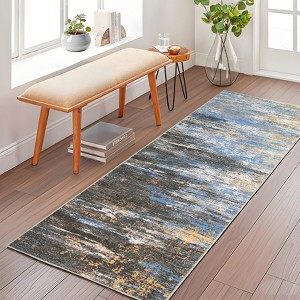 Area Rug Living Room Rugs Modern Abstract Soft Indoor Rug Low Pile Non Slip Accent Carpet - 1 of 4