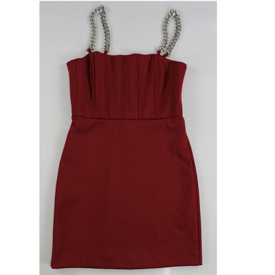GUESS Womens Construction Chains Bustier Dress
