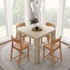 Plank and Beam Modern Counter High Table + 2 (2 pack) Modern Counter Chairs - 4 of 4
