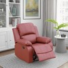 MAYEERTY Power Recliner Chair, Electric Leather Reclining Chair with Adjustable Backrest for Living Room, Red - 2 of 4