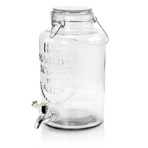 Gibson Home Bayfront Summer 2.5 Liter Mason Jar Glass Beverage Dispenser - 1 of 4