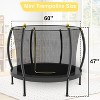 Zevemomo 60" Kids Indoor Trampoline with Safety Net, Basketball Hoop, Dartboard & Ocean Balls, Mini Pumpkin Trampoline for Girls & Boys - 4 of 4