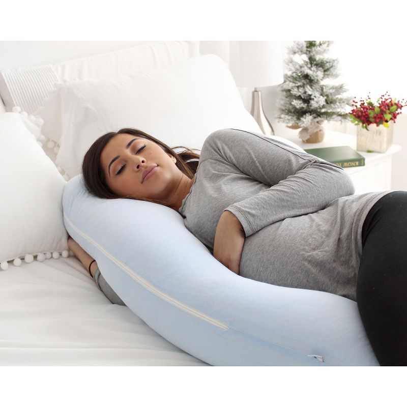 PharMeDoc Pregnancy Pillow, U-Shape Full Body Maternity Pillow, Jersey Cotton Cover, 6 of 10