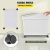 VEVOR Rice Storage Container, 10.5Gallon/40L x3 Capacity Large Dog Food Dispenser Bin, Kitchen Ingredient Grain Cereal Flour Bin, 3 Pack, White - 3 of 4
