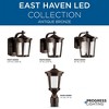 Progress Lighting East Haven 1-Light LED Outdoor Post Lantern in Antique Bronze with Seeded Glass Shade - 2 of 3
