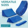 Allsett Health 4 PC Bed Wedge Pillows Set - Orthopedic Memory Foam Wedge Pillow | Multi Angle Relief System for Back and Leg- Machine Washable Blue - 4 of 4