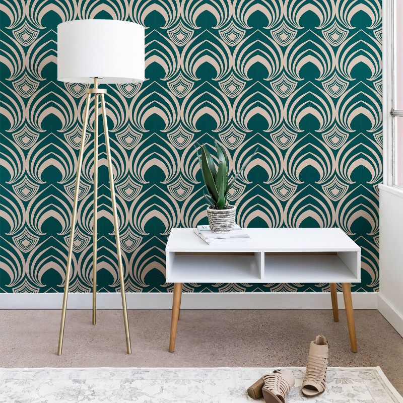 Gabriela Fuente Classic time Wallpaper Green - Deny Designs, 3 of 6