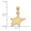 Black Bow Jewelry 14k Yellow Gold Plated Sterling Silver Dallas Stars NHL Small Pendant - 2 of 3
