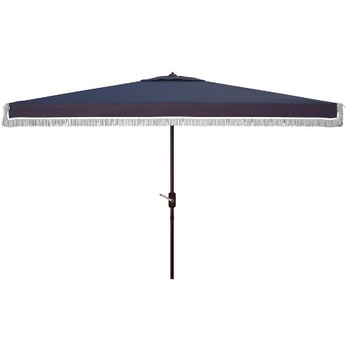 6.6' Rectangular Milan Fringe Umbrella - shops Safavieh