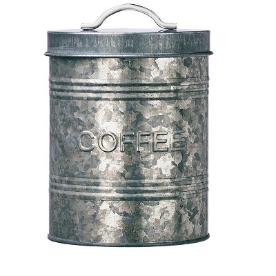 Amici Home Rustic Kitchen Collection Galvanized Metal Storage Canister, Food Safe, 76-ounces